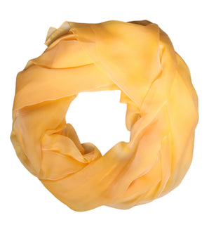 Bufanda chal rectangular de seda amarilla de Dolce &amp; Gabbana