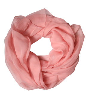 Bufanda chal rectangular de seda rosa de Dolce &amp; Gabbana para mujer