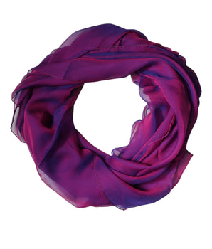 Bufanda chal rectangular de seda morada de Dolce &amp; Gabbana