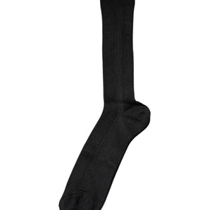 Dolce &amp; Gabbana Black Cotton DG Logo Mid Calf Men Socks