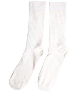 Dolce &amp; Gabbana White Cotton Solid Mid Calf Men Socks