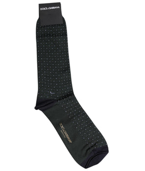 Calcetines de algodón a media pantorrilla con lunares negros de Dolce &amp; Gabbana