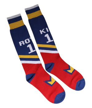 Dolce & Gabbana Multicolor Cotton Stretch Over Calf Socks