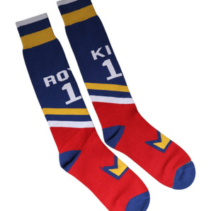 Dolce &amp; Gabbana Multicolor Cotton Stretch Over Calf Socks