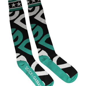 Dolce &amp; Gabbana Multicolor Cotton Stretch Over Calf Socks