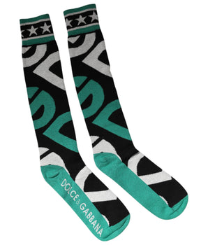 Dolce & Gabbana Multicolor Cotton Stretch Over Calf Socks