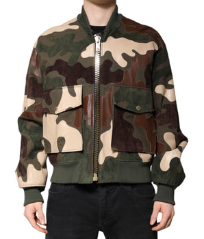 Dolce &amp; Gabbana Multicolor Cotton Bomber Full Zip Jacket