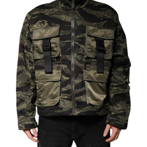 Dolce &amp; Gabbana Multicolor Camouflage Cotton Bomber Jacket