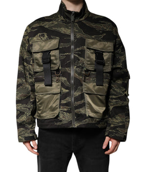 Dolce &amp; Gabbana Multicolor Camouflage Cotton Bomber Jacket