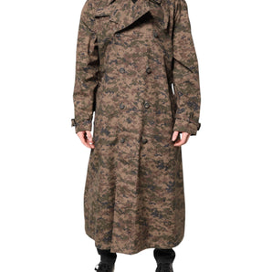 Chaqueta cruzada con estampado de camuflaje multicolor de Dolce &amp; Gabbana