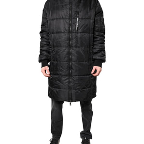 Chaqueta de invierno parka con capucha negra de Dolce &amp; Gabbana