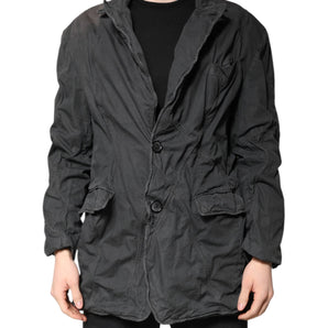 Chaqueta de algodón liso con cuello negro de Dolce &amp; Gabbana