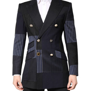 Chaqueta de traje y abrigo con parches multicolor de Dolce &amp; Gabbana