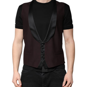 Chaleco formal de lana color granate de Dolce &amp; Gabbana
