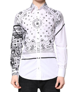 Camisa de vestir para hombre MARTINI con bandana blanca y negra de Dolce &amp; Gabbana