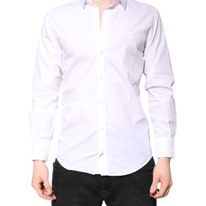 Dolce & Gabbana White MARTINI Cotton Men Formal Dress Shirt