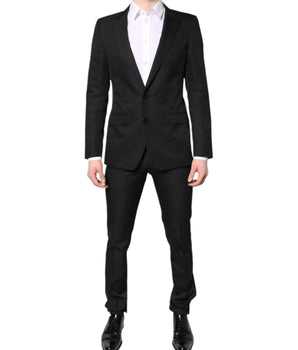 Traje formal de dos piezas de botonadura sencilla en negro de Dolce &amp; Gabbana