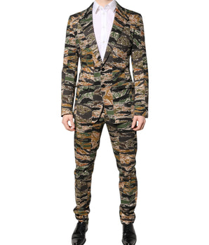 Traje de dos piezas de botonadura sencilla TAORMINA multicolor de Dolce &amp; Gabbana