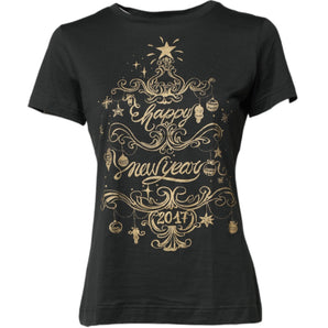 Dolce & Gabbana Black Cotton Round Neck Short Sleeve T-shirt