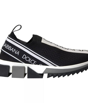 Zapatillas deportivas blancas y negras sin cordones Sorrento de Dolce &amp; Gabbana