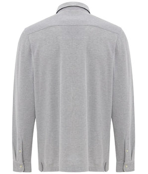 Corneliani Gray Cotton Dress Shirt