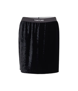Tom Ford Black Viscose Mini Skirt