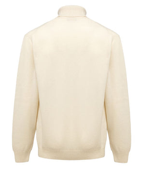 Cruciani White Cashmere Turtleneck