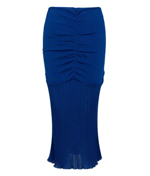 Tom Ford Blue Viscose Midi Skirt