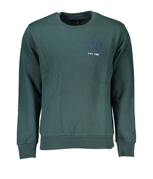 La Martina Green Cotton Men Sweater