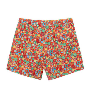 Isaia Red Polyester Swim Shorts