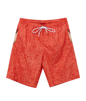 Isaia Red Polyester Swim Shorts