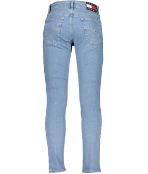 Tommy Hilfiger Light Blue Cotton Men Slim Tapered Jean
