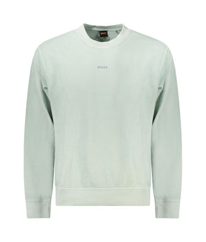 Hugo Boss Green Cotton Men Sweater