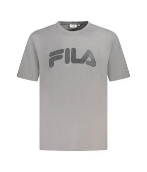 Fila Gray Cotton Men T-Shirt