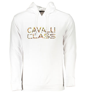 Cavalli Class White Cotton Men Sweater