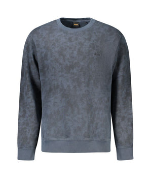 Hugo Boss Blue Cotton Men Sweater