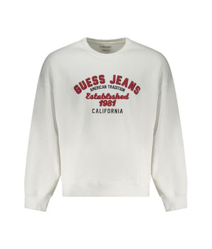 Guess Jeans White Cotton Men Sweater
