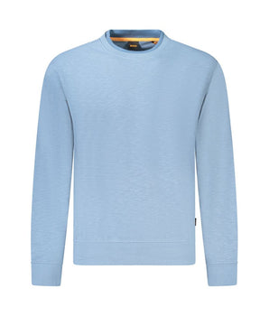 Hugo Boss Blue Cotton Men Sweater