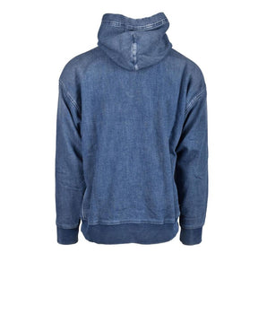 Diesel Blue Cotton Hoodie