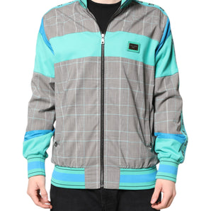 Dolce & Gabbana Multicolor Plaid Full Zip Windbreaker Jacket