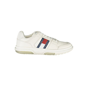 Tommy Hilfiger Men's White Leather Sneakers