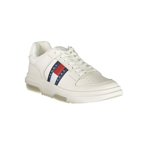 Tommy Hilfiger Men's White Leather Sneakers