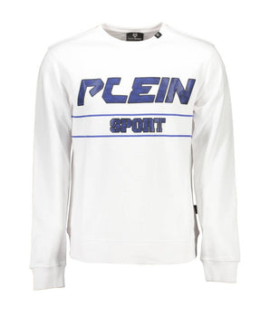 Plein Sport White Cotton Men Sweater