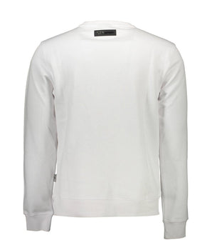 Plein Sport White Cotton Men Sweater