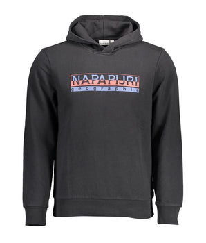 Napapijri Black Cotton Men Hoodie
