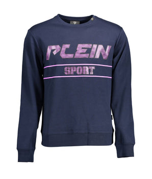 Plein Sport Blue Cotton Men Sweater
