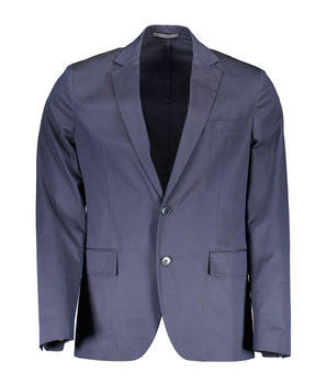 Gant Blue Cotton Men Jacket