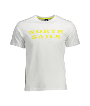 North Sails White Cotton Men T-Shirt