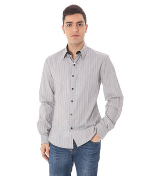 Costume National White Cotton Men Shirt