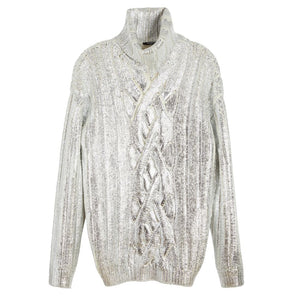 Suéter de cuello alto de lana marrón Balmain para hombre